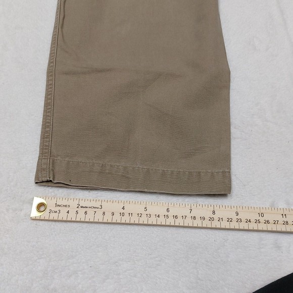 COLUMBIA Canvas Men's Outdoor Hiking Pants Size 36x30 Flat Front Tan Khaki - Picture 10 of 13